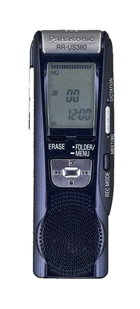Panasonic RR-US380 Compact IC Digital Voice Recorder - Tested - USB
