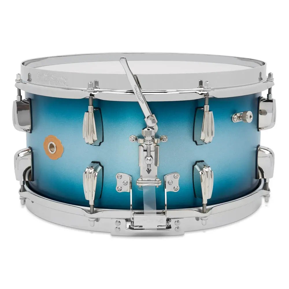 Slingerland Radio King Solid Maple Snare Drum 14x7 Blue & Silver Lacquer