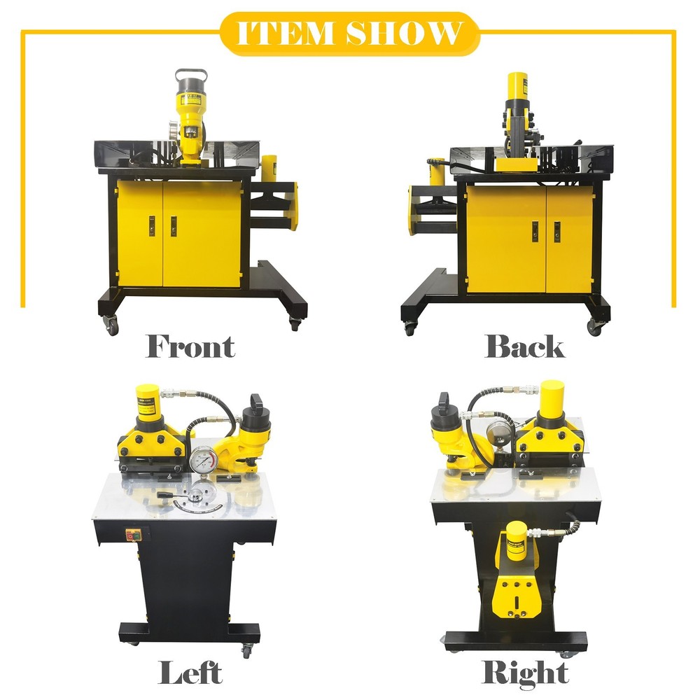 110V Hydraulic 3-in-1 Busbar Processing Machine Cutter/Bender/Hole Puncher