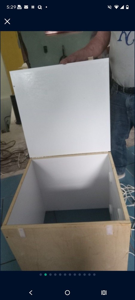 Handmade Wooden Light Box with Internal Illumination