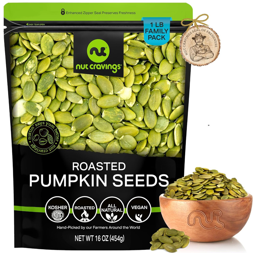 - Roasted & Unsalted Pumpkin Seeds, Pepitas, No Shell (16Oz - 1 LB) Packed Fresh