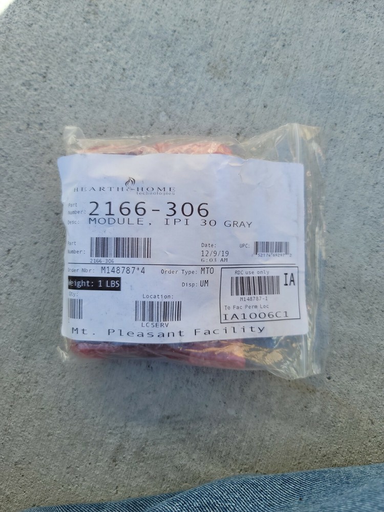 Module - 2166-306, Hearth & Home Technologies - Gas Fireplace Module
