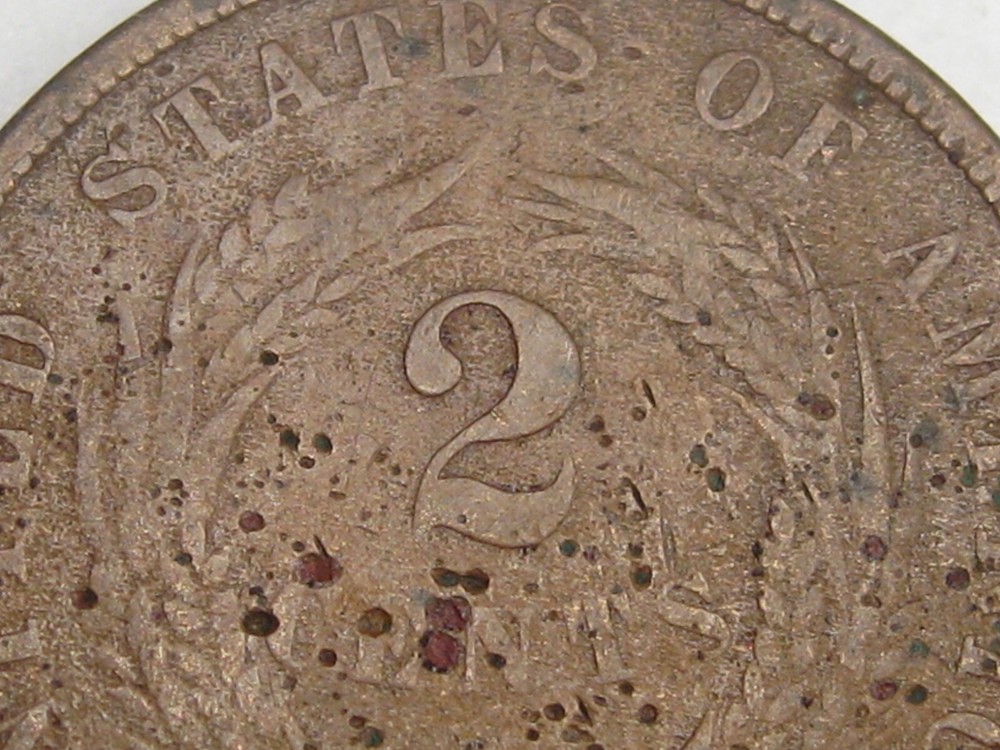 1868 2¢ Two Cent Piece. #24