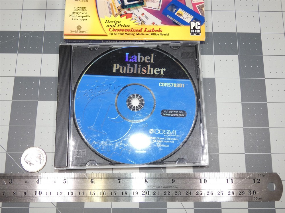 COSMI Label Publisher with Wizards PC CD ROM Windows Software