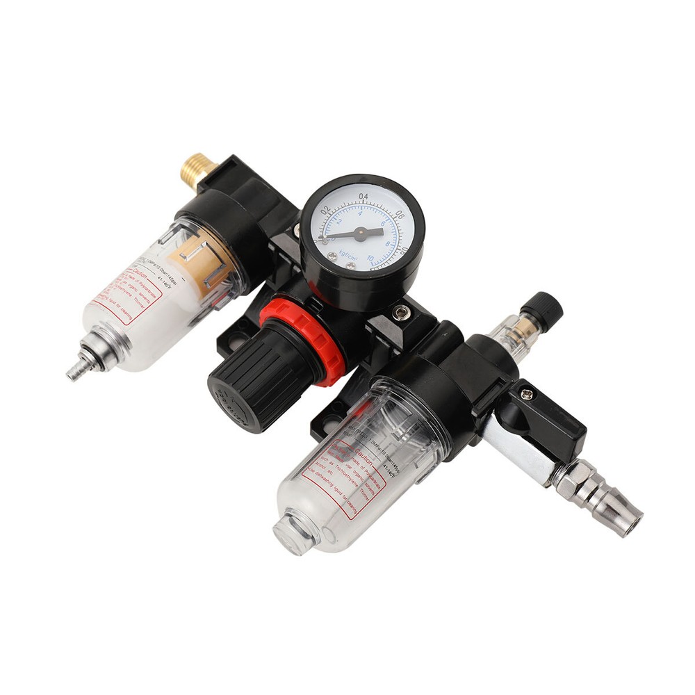 1/4" Air Compressor Filter with Regulator Trap Oil Water Separator Regulator