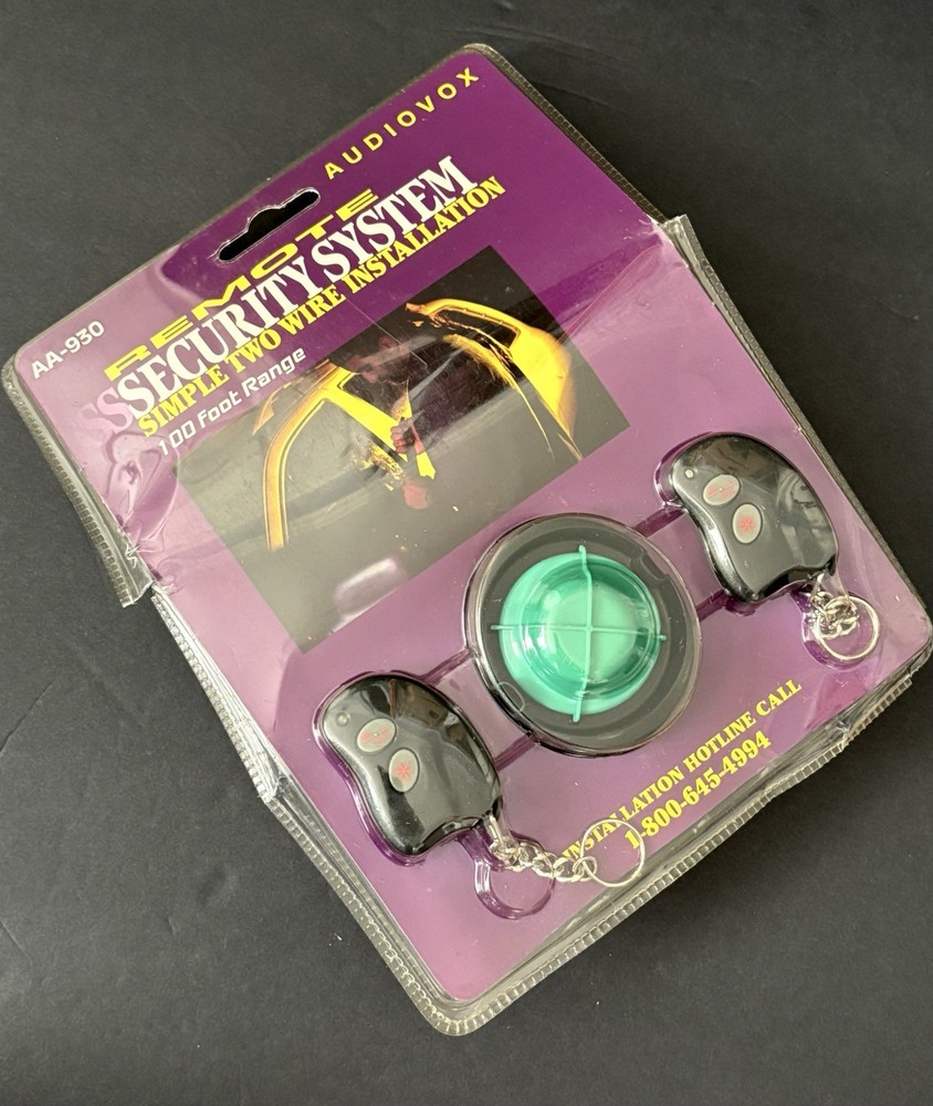 Audiovox Remote Security System Simple 2 Wire Installation 100-Ft Range AA930