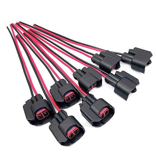 (8pcs) Fuel Injector Connector for EV6 EV14 USCAR Pigtail Harness Socket Plug