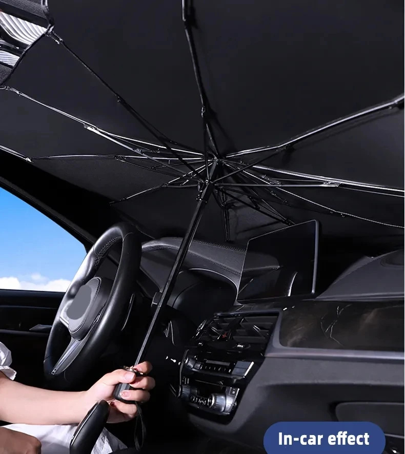 Car Windshield Sunshade Umbrella - Folding Front Window Sun Protection