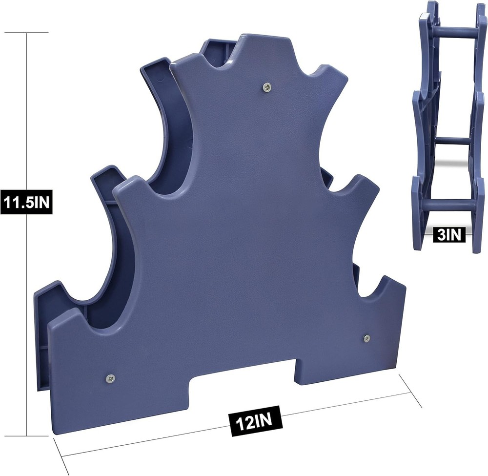 Triangular Dumbbell Stand for Enhanced Stability – Ideal for Home Workouts