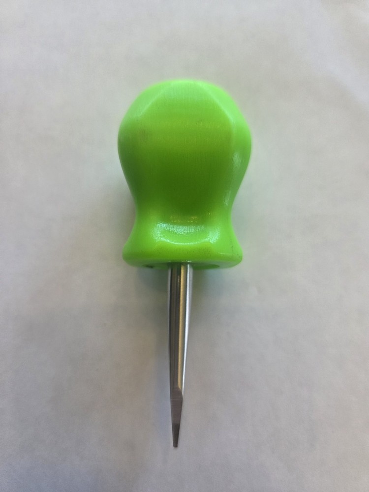Snap On Tools SDD1 GREEN Hard Handle Flat Blade Stubby Screwdriver