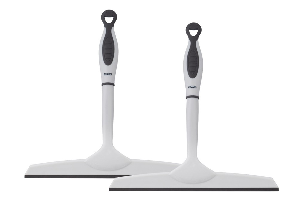 10" Grey Rubber Squeegee with Hanging Loop 2-Pack