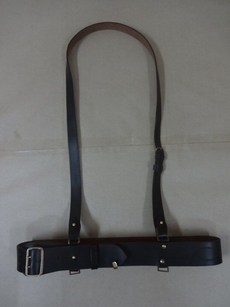 Sam Browne Belt with Shoulder Strap Dark Brown Reproduction Size 100 CMS e784