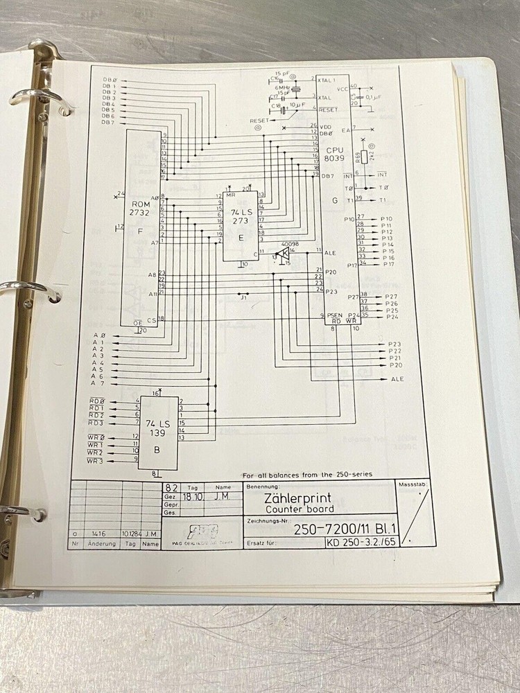Precisa 250 - Users Guide / Instructions Manual / Book