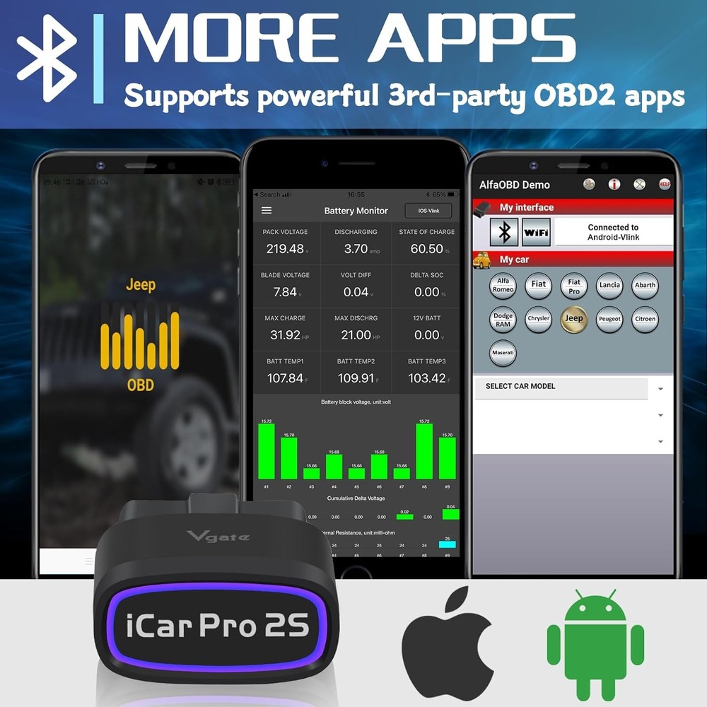 Vgate iCar Pro 2S Bluetooth OBD2 Scanner Car Diagnostic Tool Code Reader