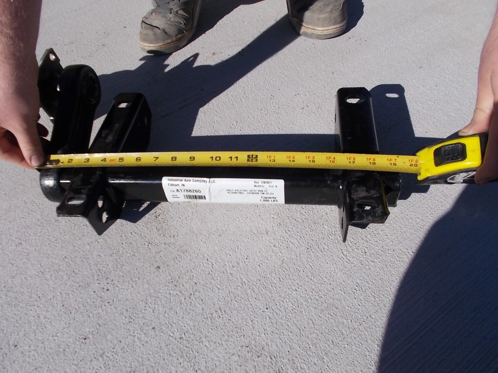Pair of 1000# Torsion half axles w 22 UP Start angle Trailer Lower Deck Camper