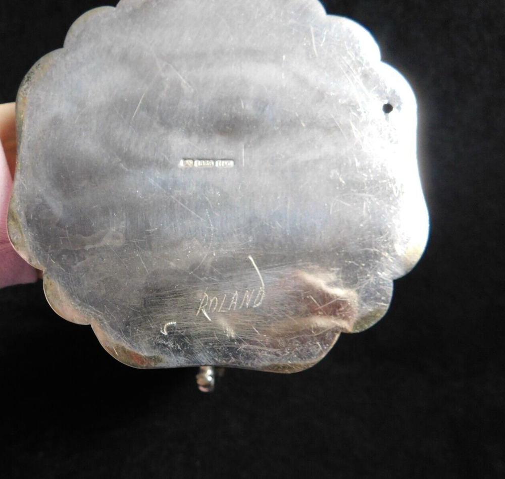 Antique Silver-Plate Mirror Swing Vanity Table Mirror