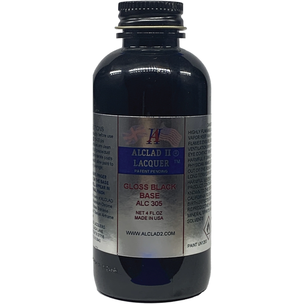 Alclad II Gloss Black Enamel Base 4oz ALC 305