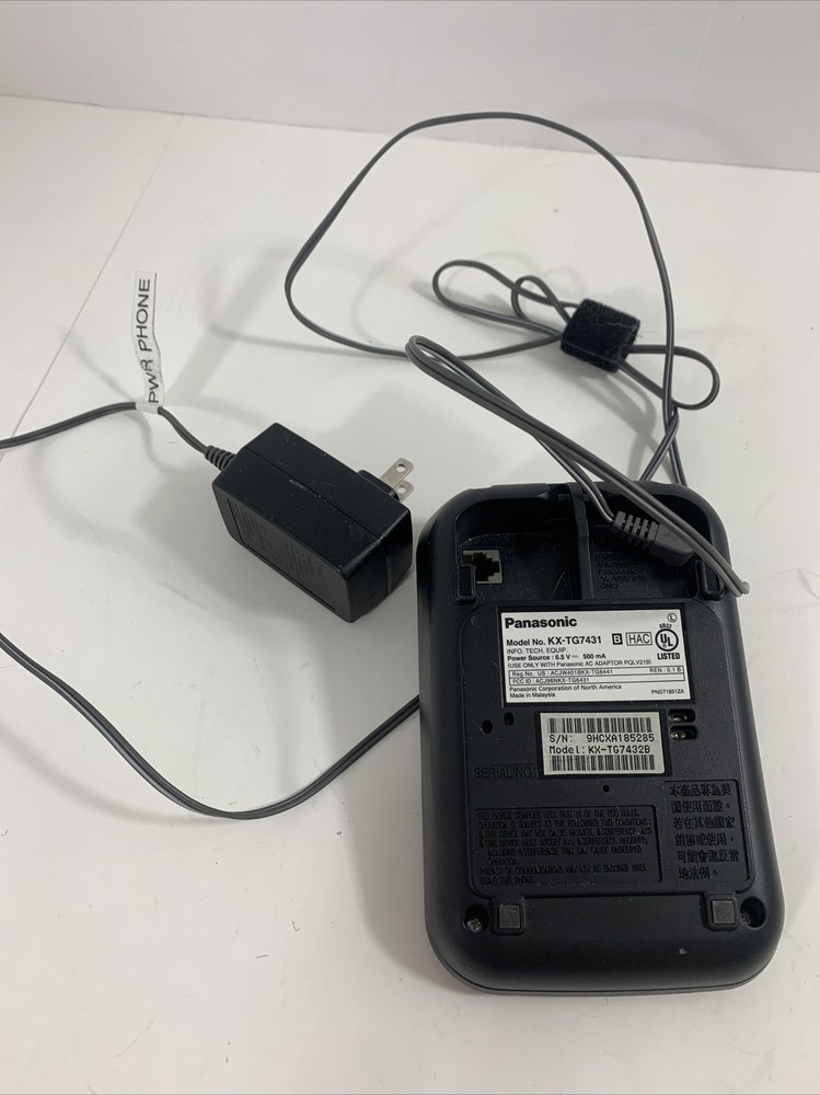 Panasonic KX-TG7431 DECT 6.0 Single Line Cordless Phone Main Base