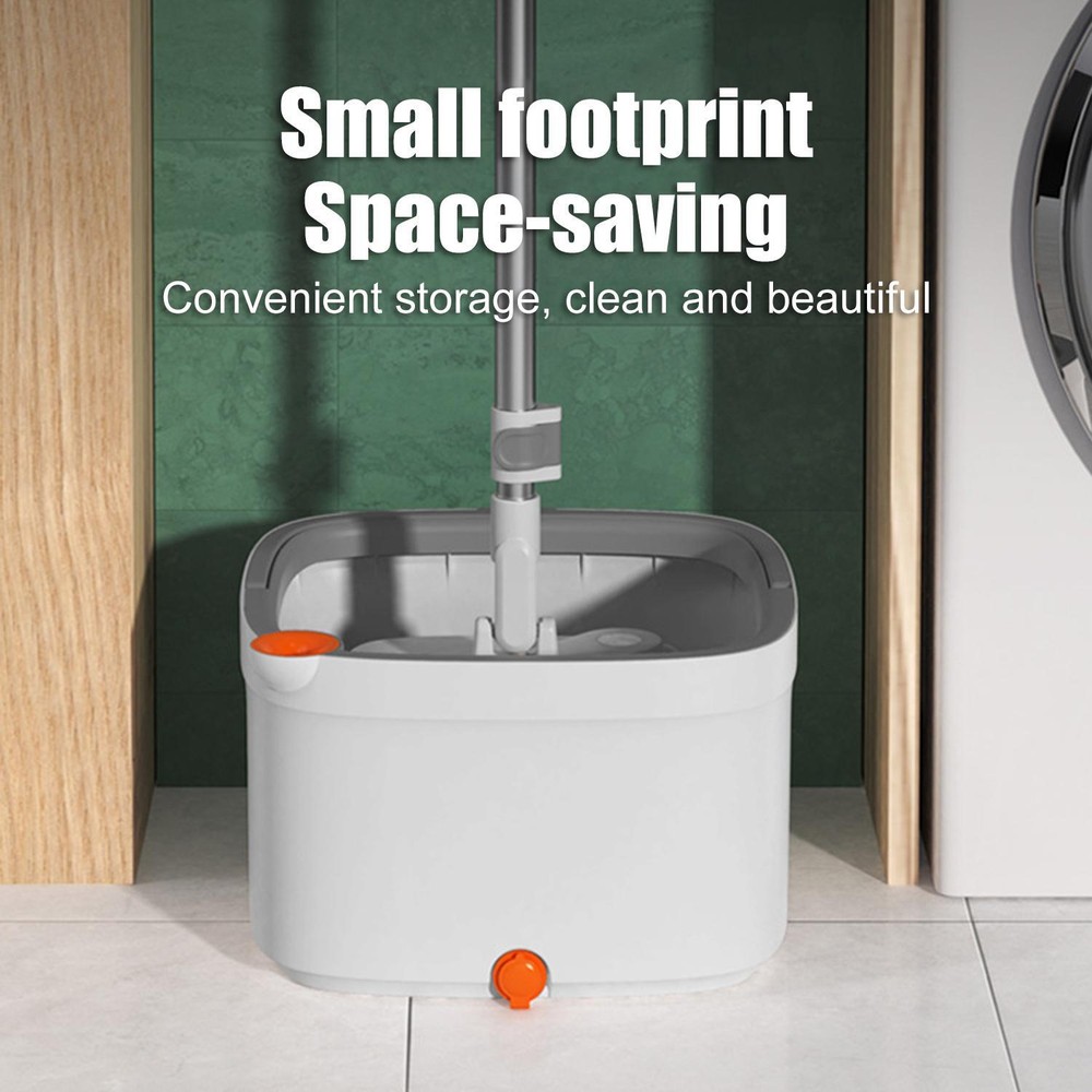Spin Mop and Bucket System, Includes Spin Mop, Dual Compartment Mop Bucket fas