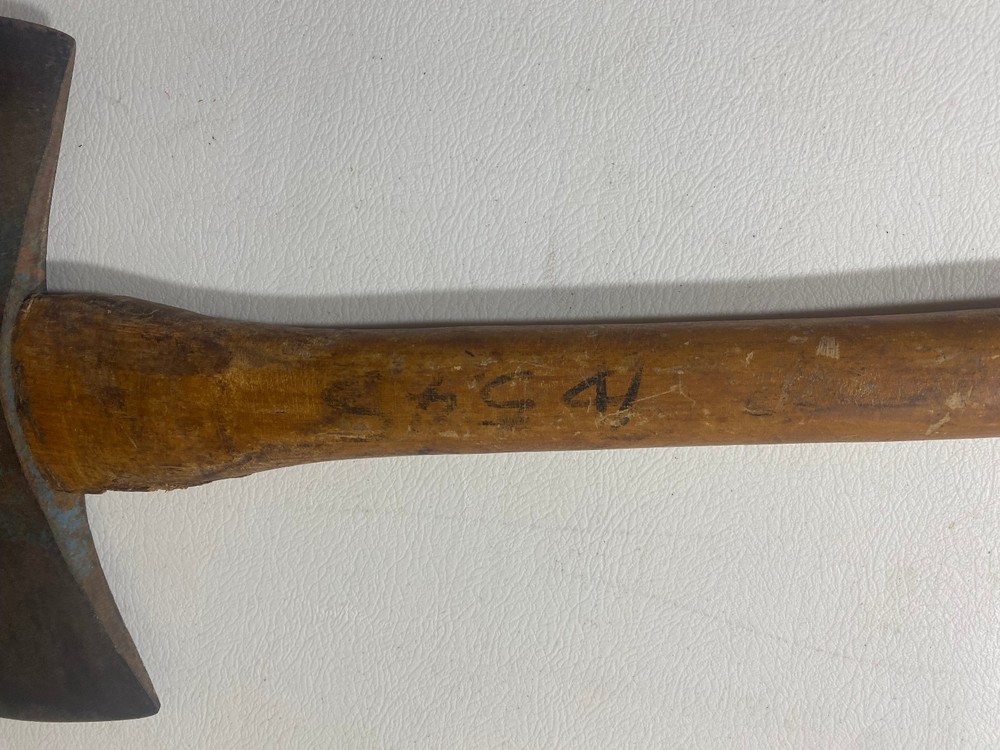 UNBRANDED - DOUBLE BIT AXE WTH ORIGINAL HANDLE "Marked 3 1/2 "