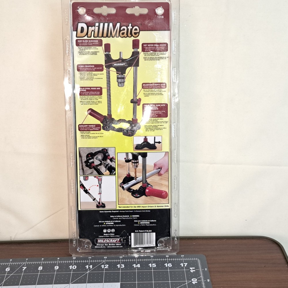 New Milescraft DrillMate Portable Drill Press - Drill Guide Attachment 1318
