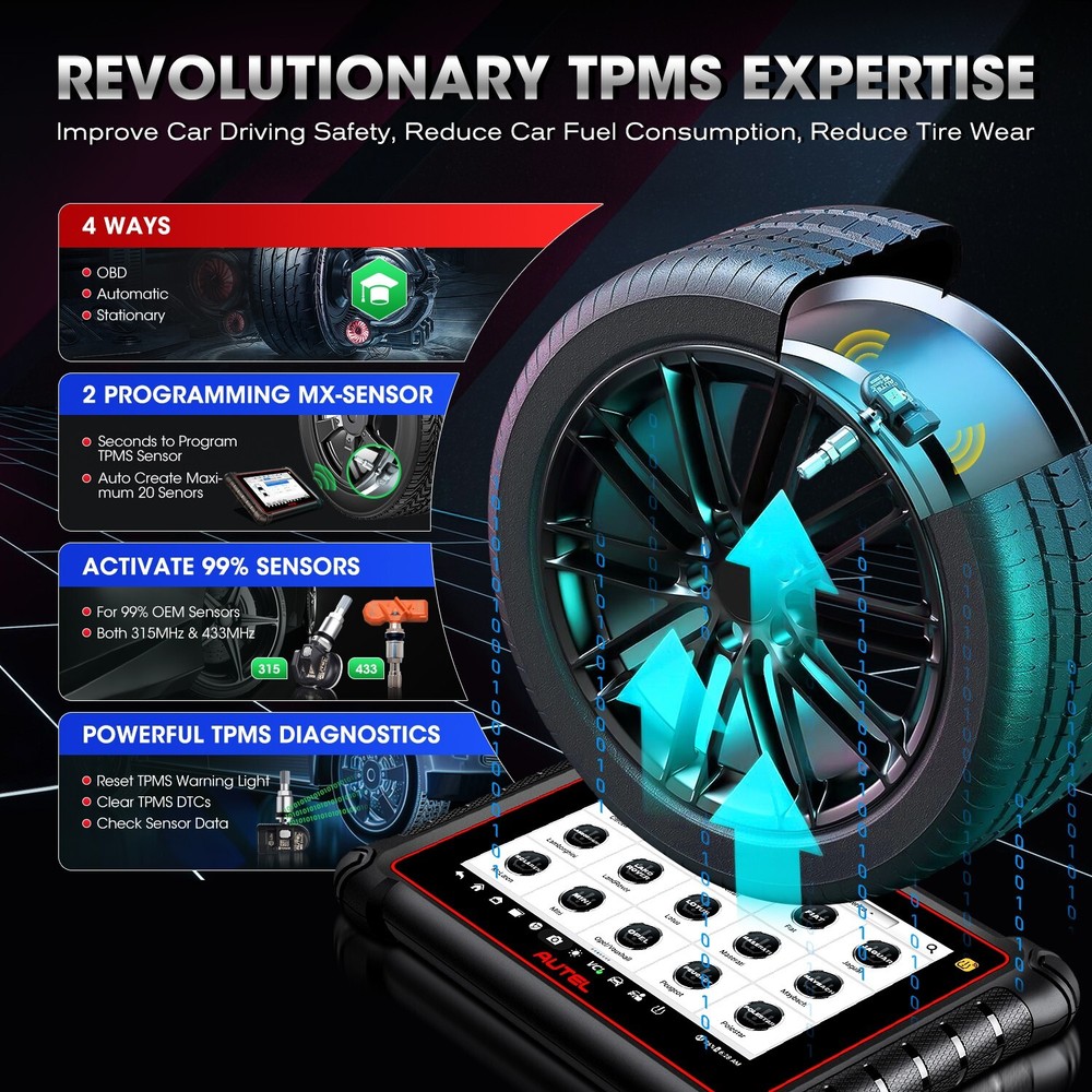 Autel MaxiPRO MP900TS MP900-TS TPMS Programming ECU Coding Bidirectional Scanner