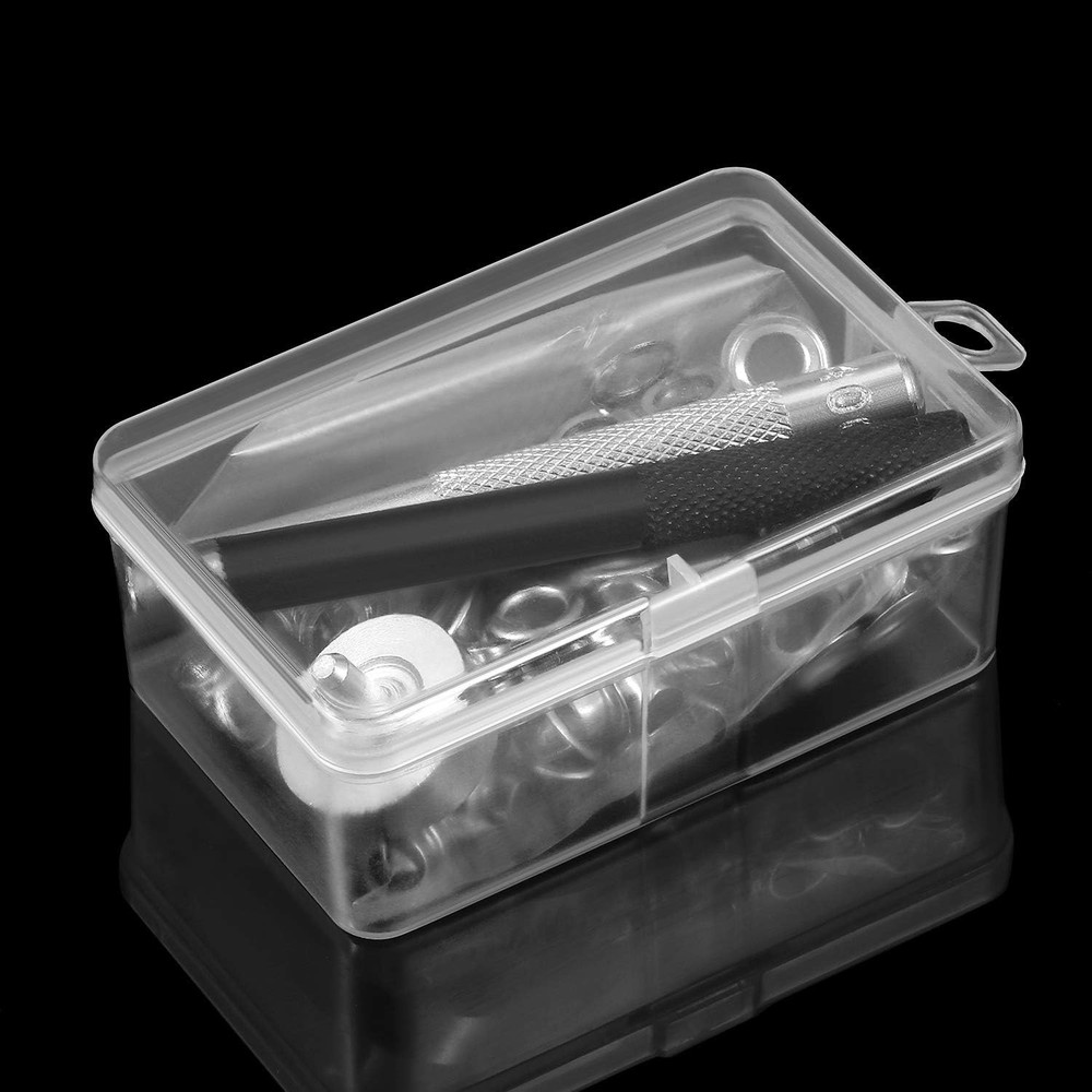 100 Sets Grommet Eyelets Tool Kit, Grommet Setting Tool and Eyelets with Sett...