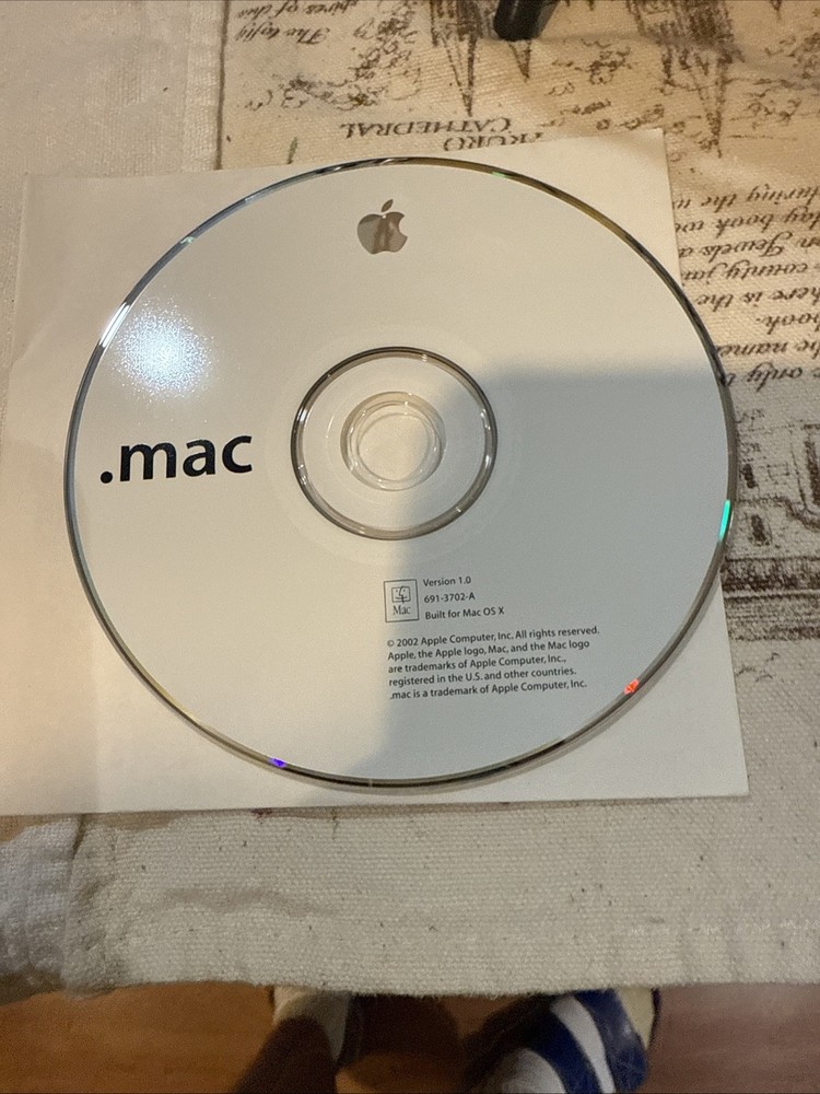 2002 Macintosh Mac .Mac Software Installation CD Version 1.0 Built For OS X