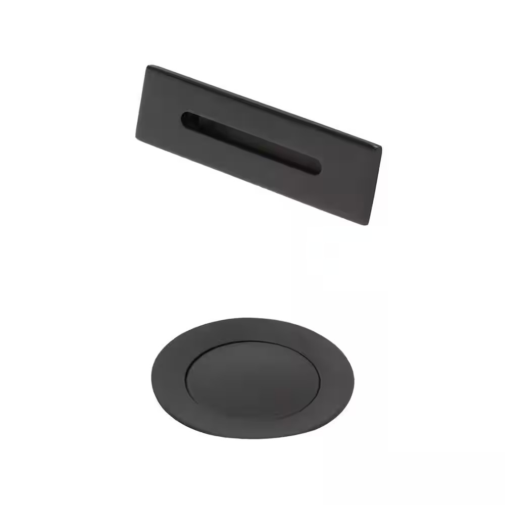 Pop-Up Drain Trim Kit with Overflow Plate, Matte Black