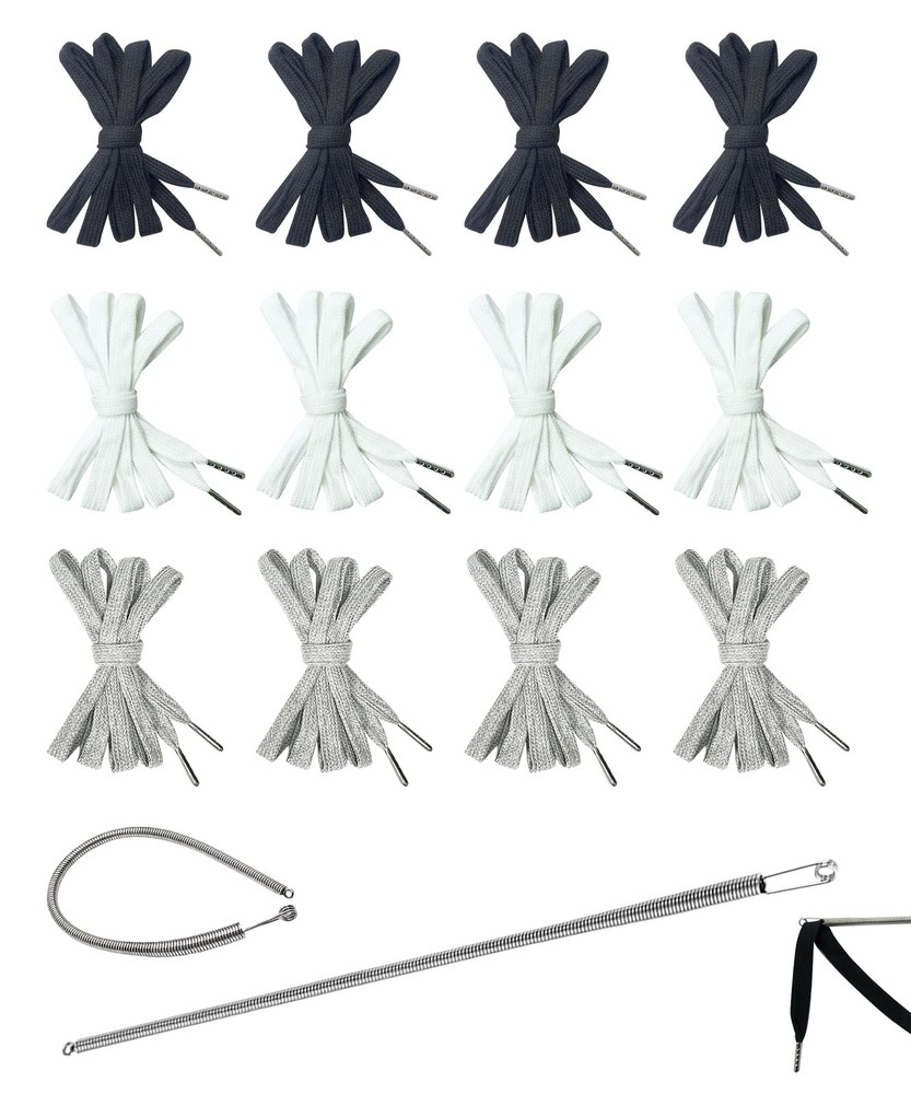 3/8" x 55" Flat Drawstring Cord with Easy Threader Drawstring Replacement for...