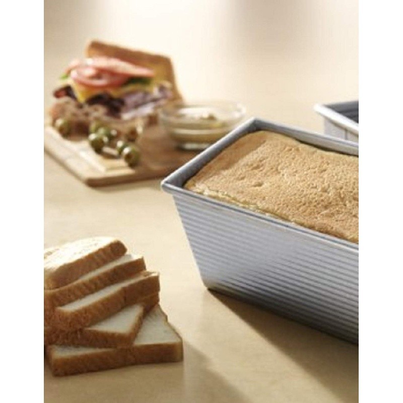 Small Pullman Loaf Pan Aluminized Steel Oven Safe Baking Bread Pan Durable New