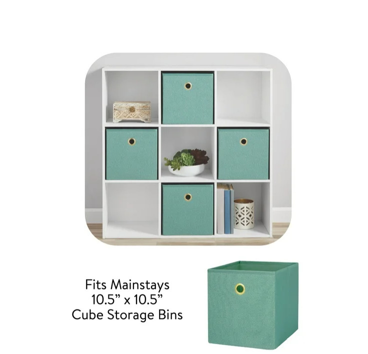 Mainstays 9 Cube Storage Organizer, White