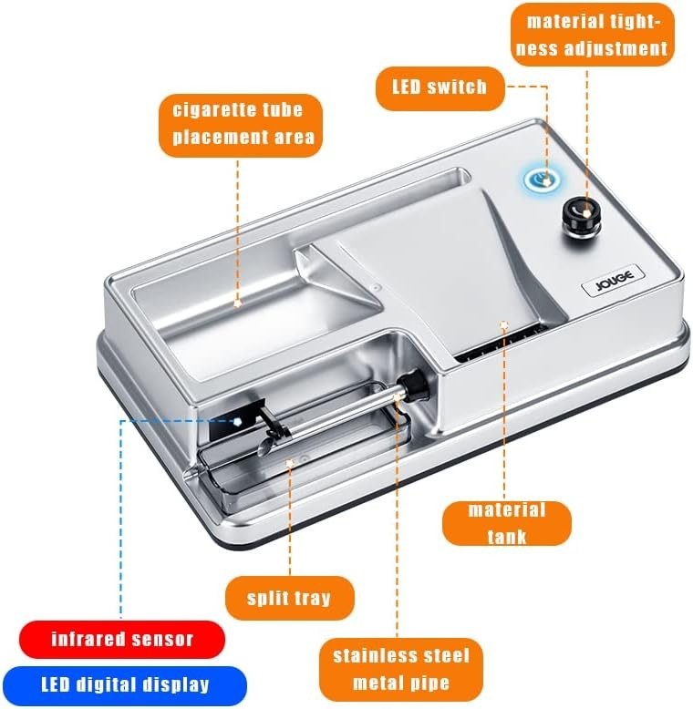 Electric Cigarette Rolling Machine Portable Automatic Infrared Sensing Maker ...