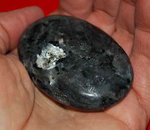 Larvikite Soap-Shaped Palm Stone #5