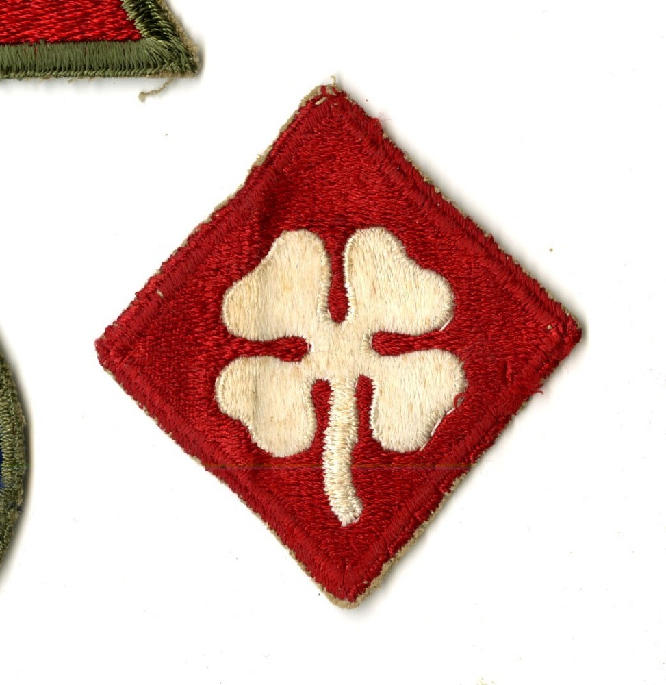 Fourth Army White Back Patch WWII Vintage Pearl Harbor Pacific Training