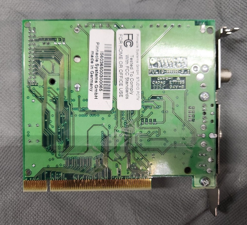 Pinnacle Systems STUDIO PCTV PCI TV Video Decoder Card Conexant