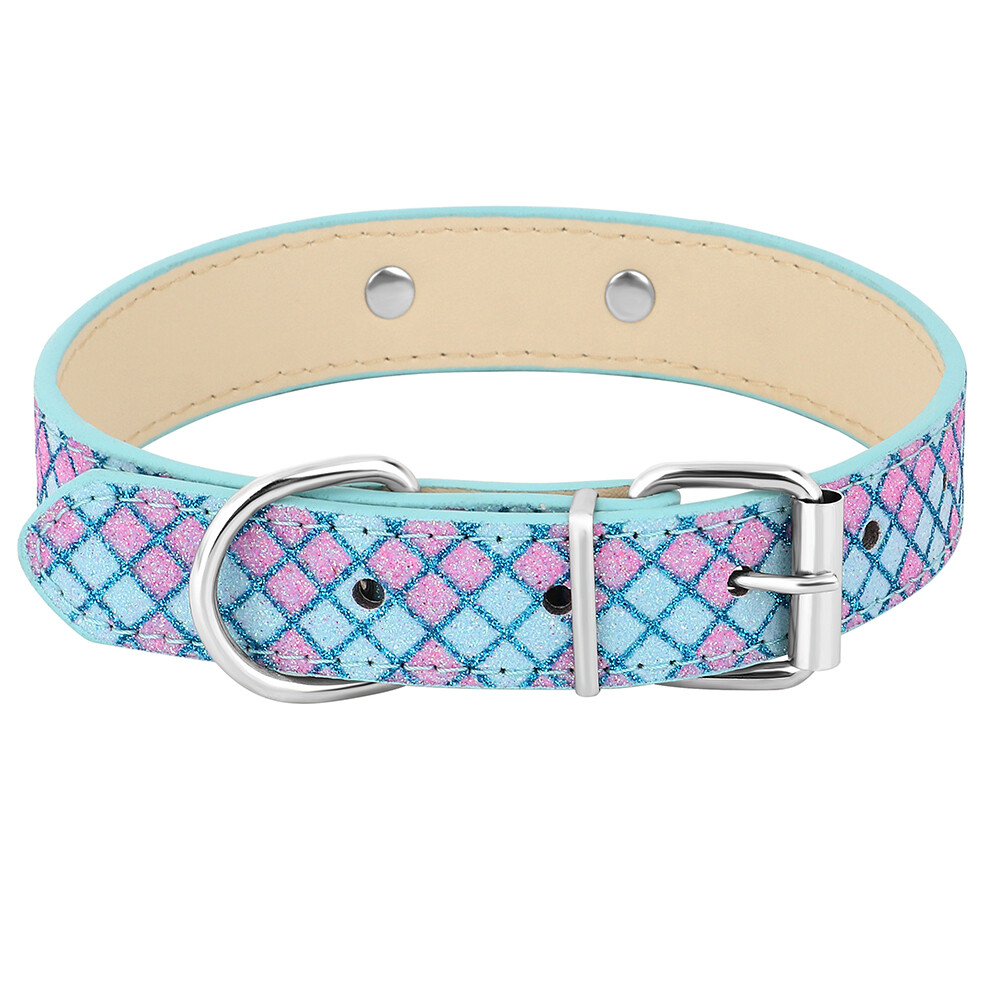 Personalized Dog Collar Soft Leather Custom Name ID Engraved Tag Adjustable S-XL