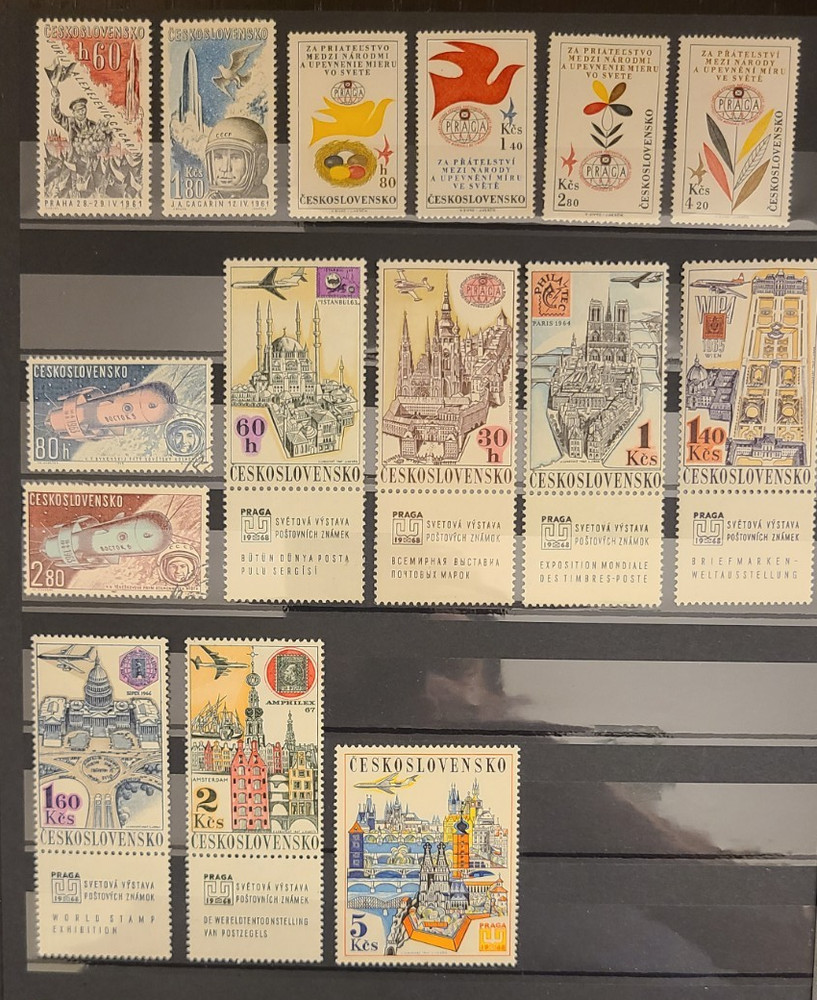 Czechoslovakia - Air Post Stamps C10-C65 - Mixed condition