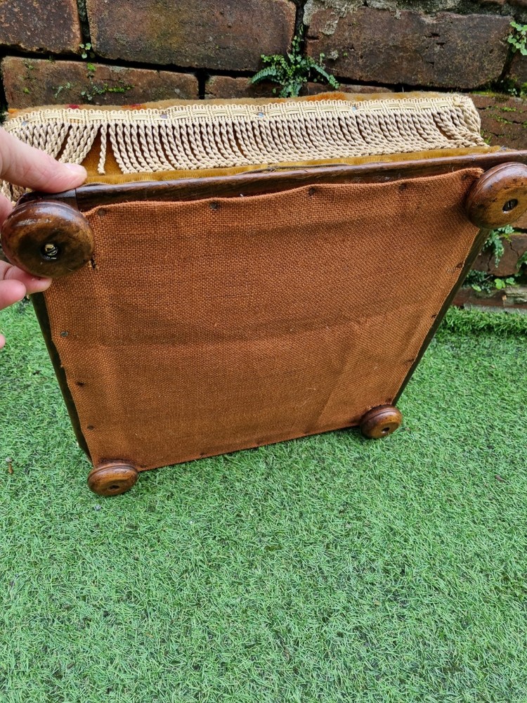 Square Victorian low pray kneeling Footstool 39cm