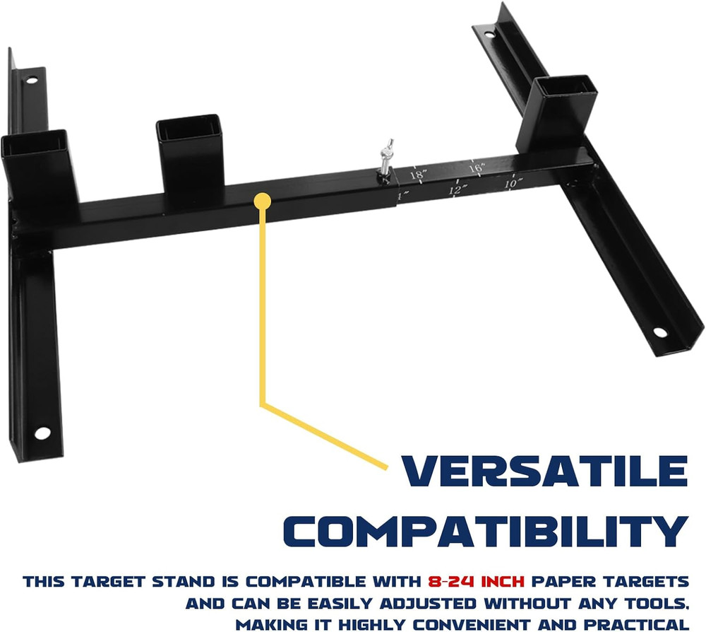 H Shape Adjustable Target Stand Base for Paper Shooting - 2 Pack