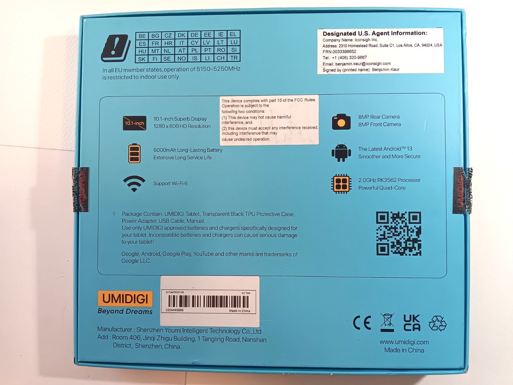 UMIDIGI G1 tablet 64 GB BLACK