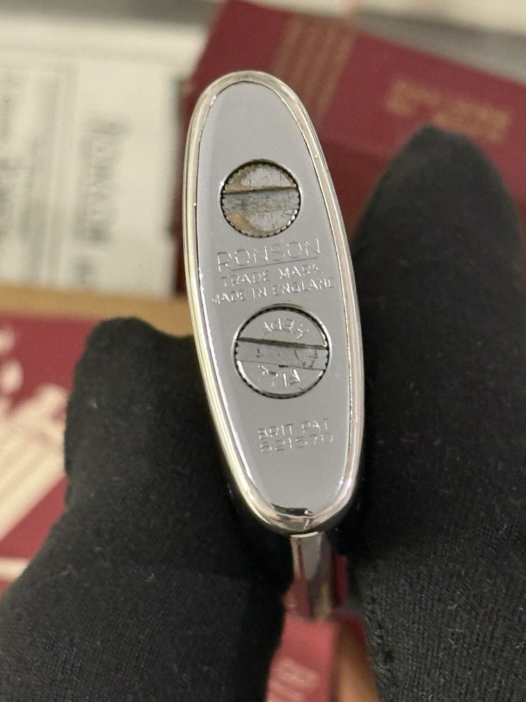 Ronson Siam Dancing Figures Sterling silver Niello lighter