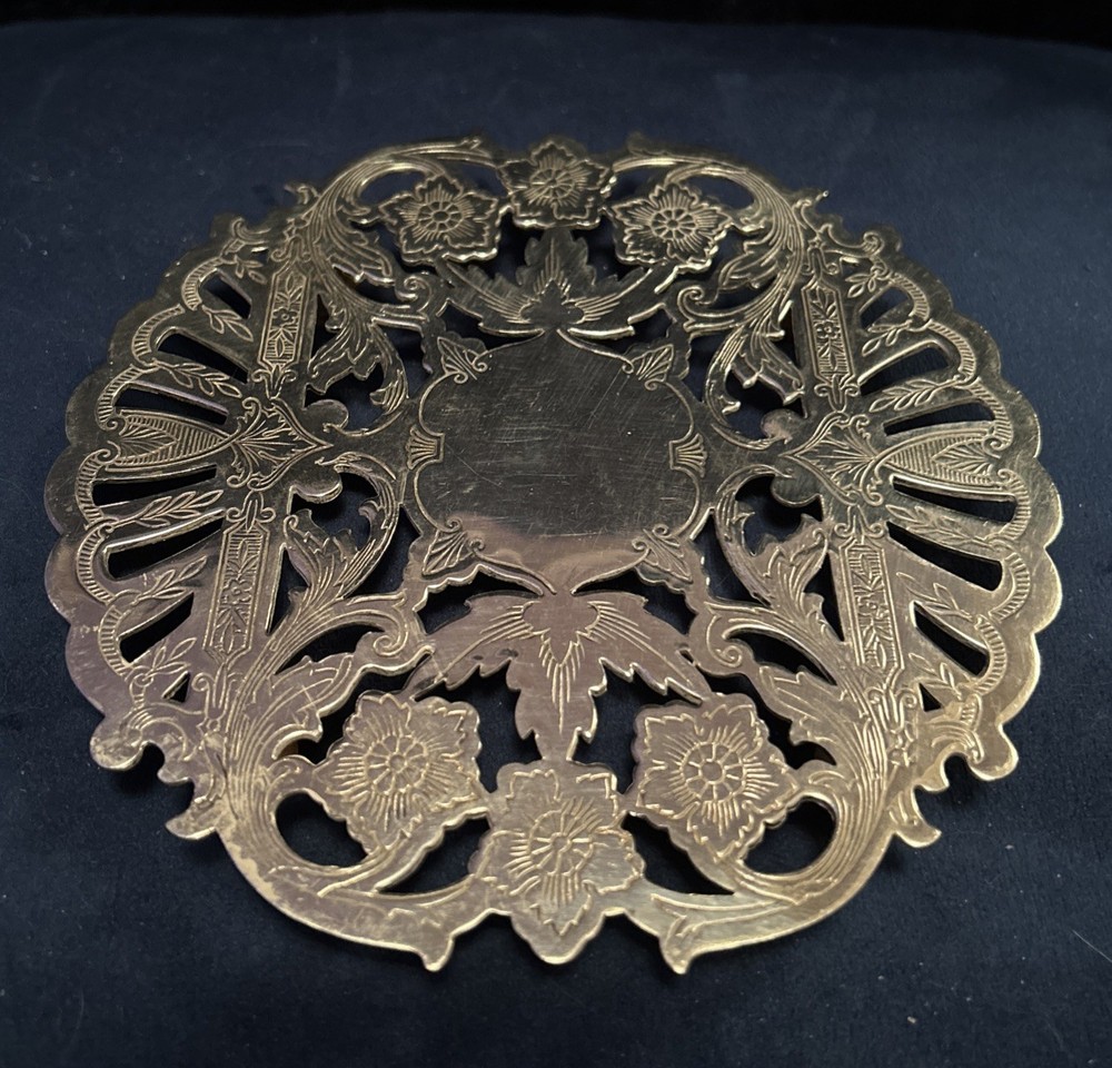 SILVER PLATED TRIVET VTG