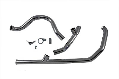 Dual Crossover Exhaust System Chrome for Harley Davidson by V-Twin