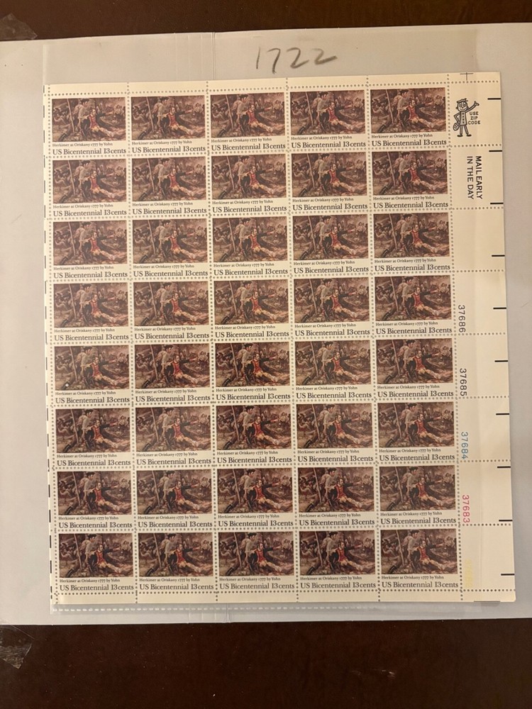 U. S.  Sheet Scott 1722 - Herkimer - see flex rate shipping below!
