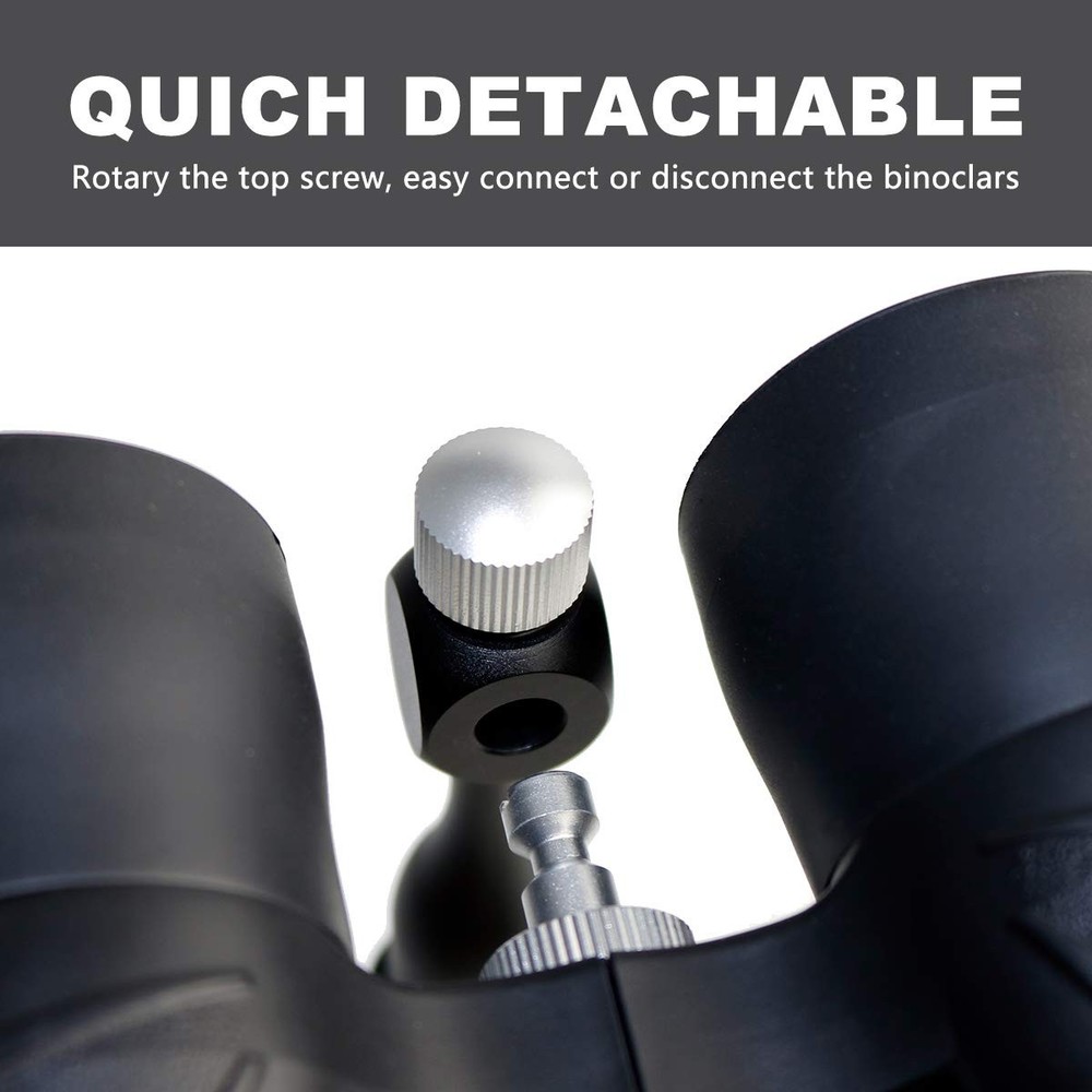 Binocular Tripod Adapter Quick Release 1/4-20Inch Threading Detachable Mount ...
