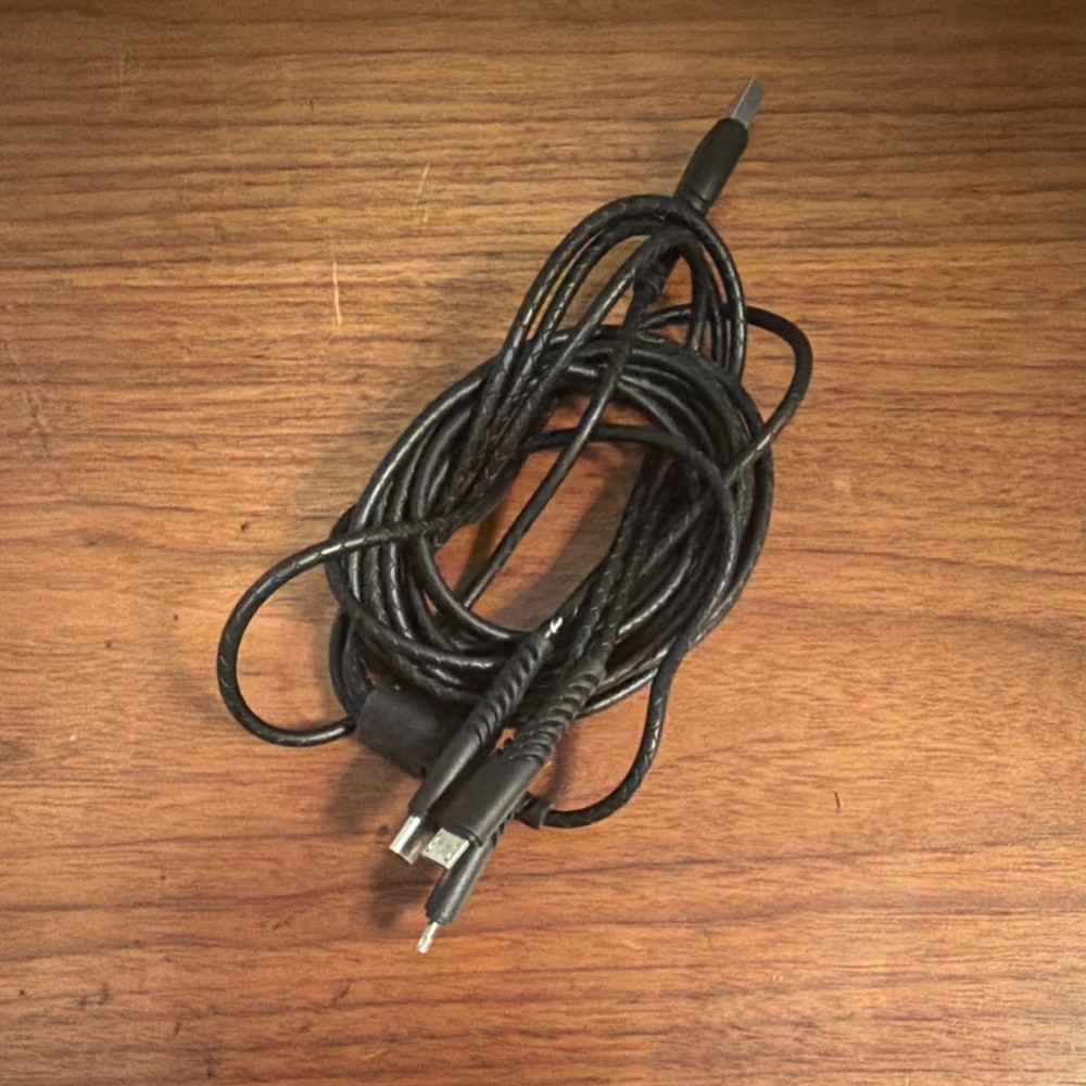 Black USB Cable 3 way split 10ft