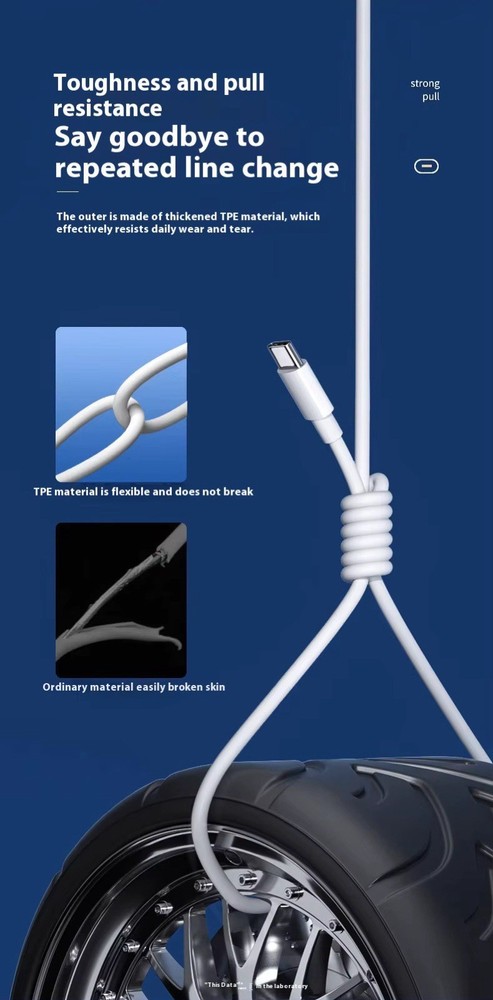 100W 2 Meter Type C Cable Fast 5A Charging with TPE ABS Shell for iPhone + More