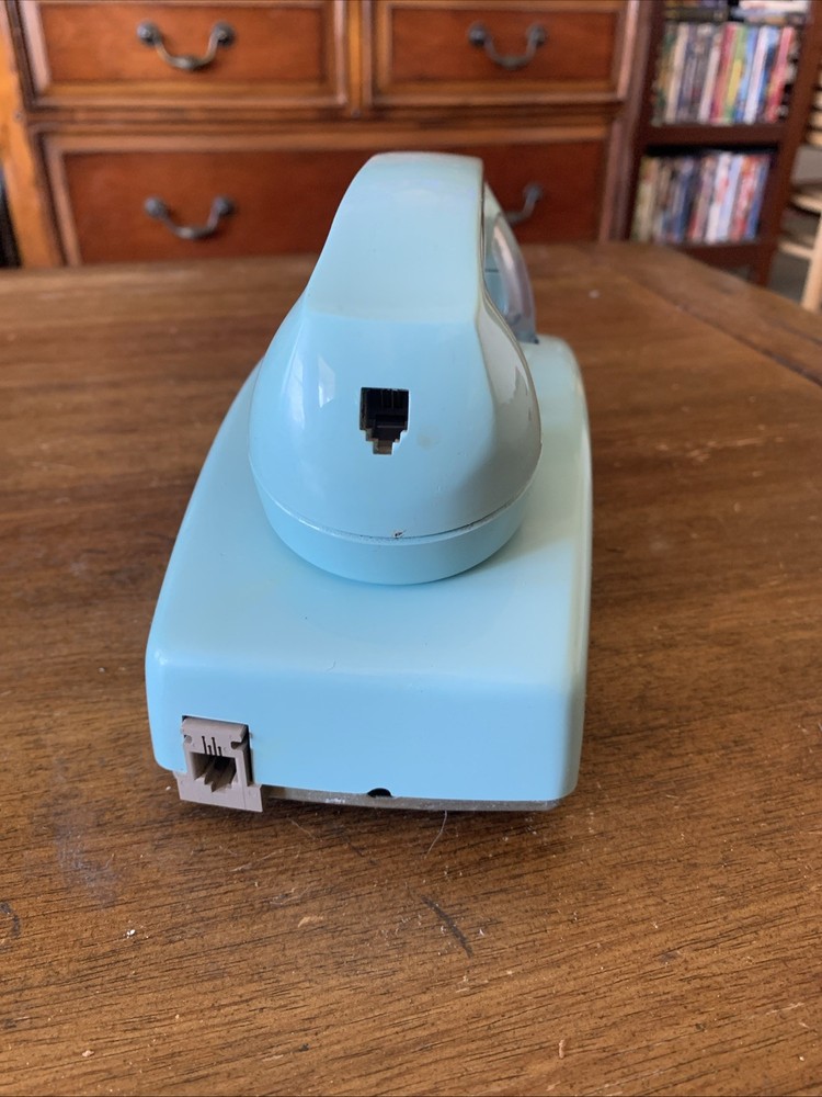 VTG ITT Aqua Turquoise Wall Phone Push Button Circa 1986 Untested- No Cable
