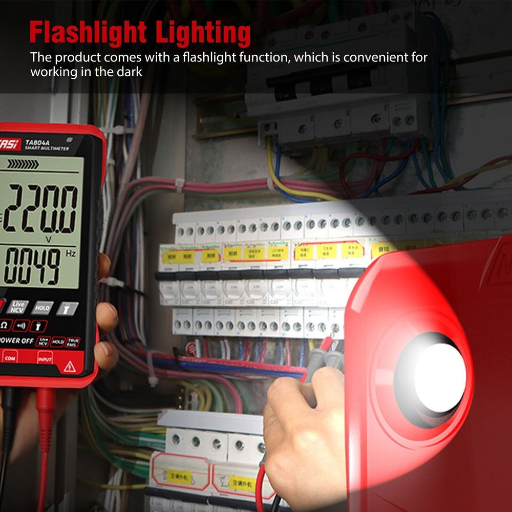 Digital Multimeter Voltmeter AC DC Volt Meter Ohmmeter Auto Range Tester w/Light